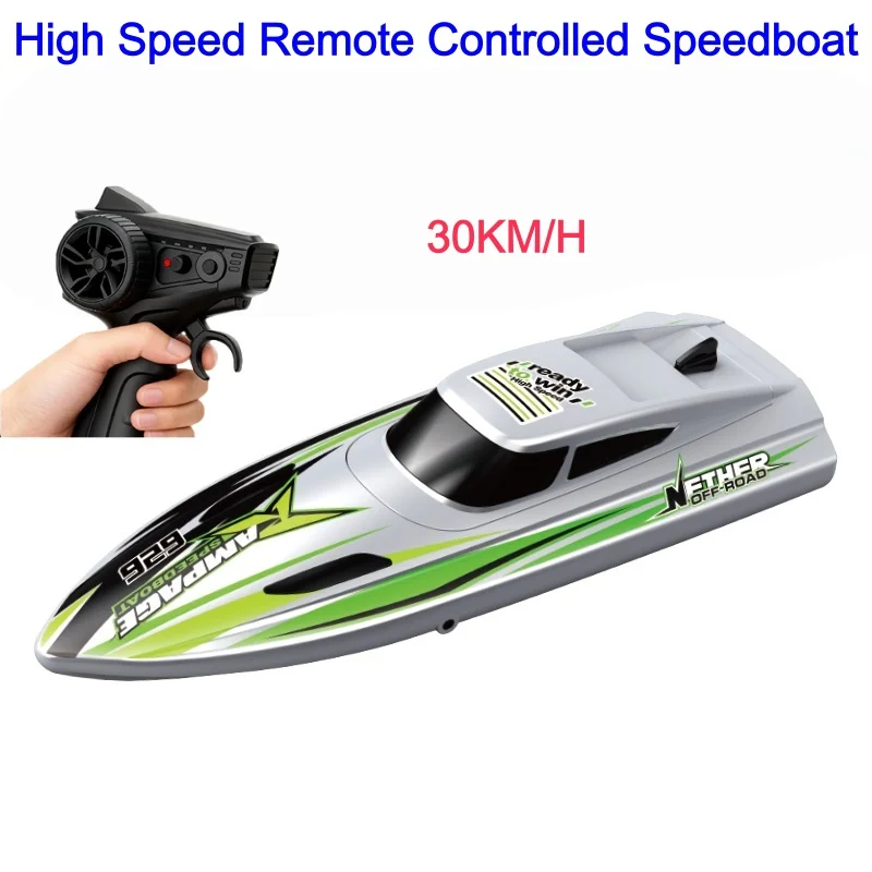 

30KM/H High Speed Remote-Controlled Boat 2.4GHz 100 Meter Speedboat Water Toy RC Boat Sealed Waterproof Low Battery Reminder