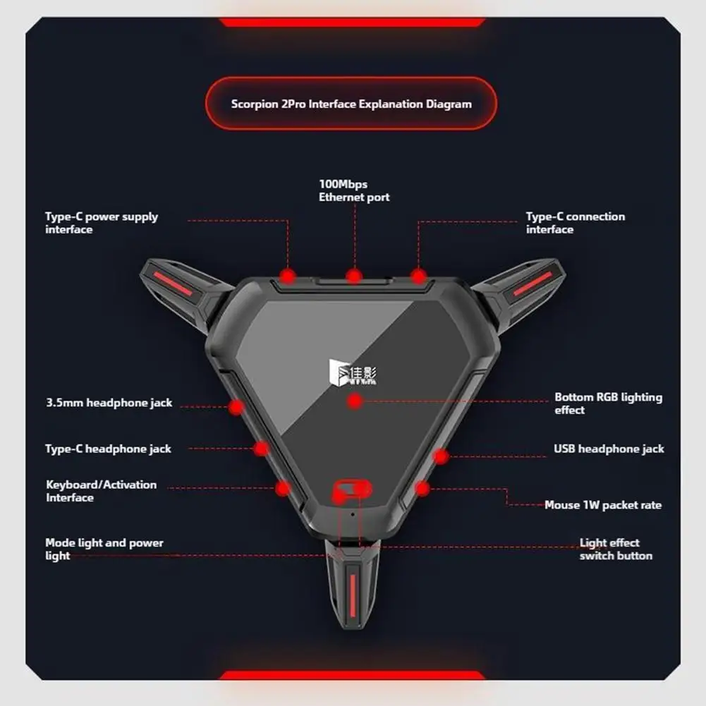 Konwerter adaptera klawiatury i myszy do PS5Xbox, stabilny konwerter klawiatury i myszy do gier mobilnych z parametrem