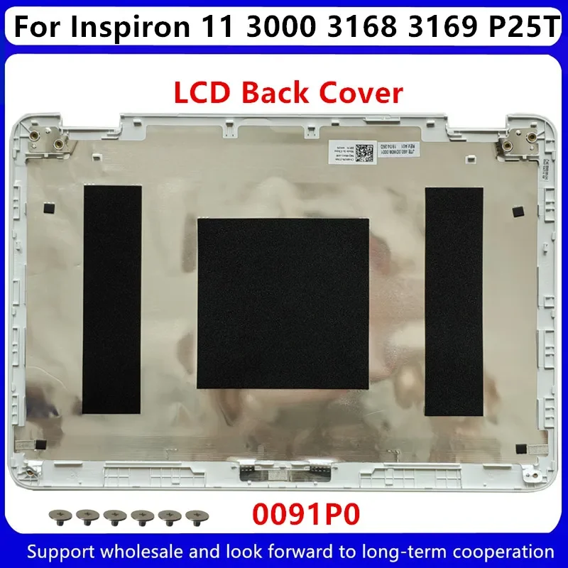 Imagem -02 - Tampa Traseira do Lcd para Dell Dell Inspiron 11 3000 3168 3169 P25t 0091p0 Branco Novo