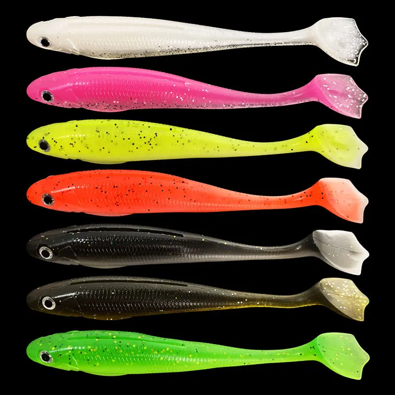 5Pcs/Lot Fishing  Soft Lure 10cm/5.5g Silicone Sink Shad Shiner Duck Swimbait 3D Simulated Fisheye Artificial Wobbler Bait Pesca