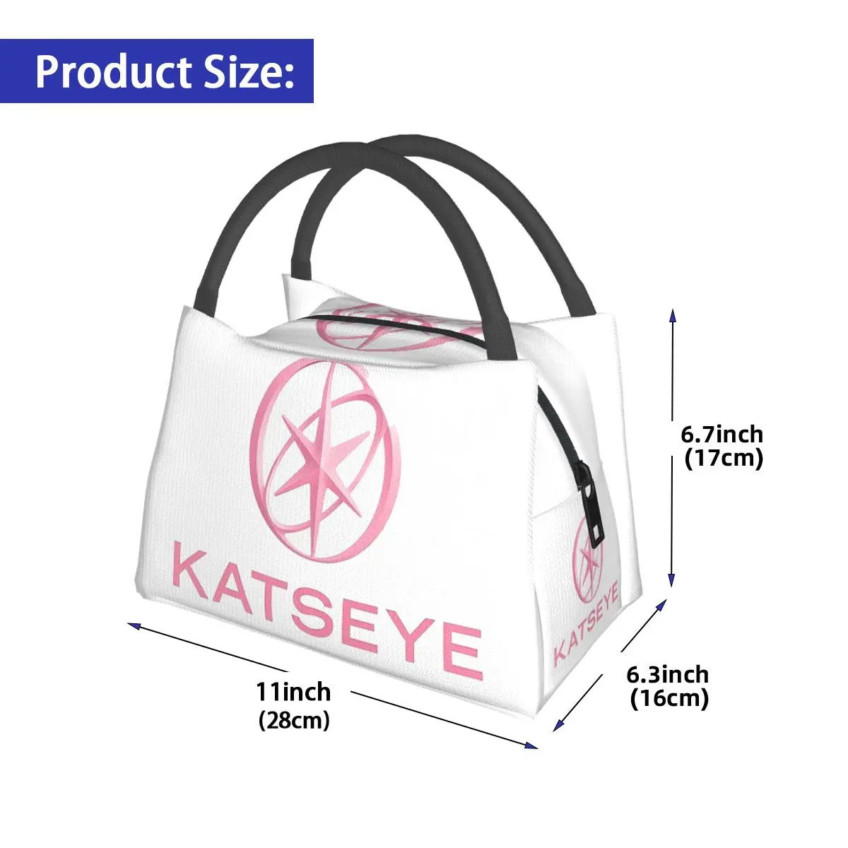 KATEYE Kpop Group Insulated Lunch Bag for School Picnic Storage Food Boxes Leakproof Container Cooler Thermal Lunch Box Tote
