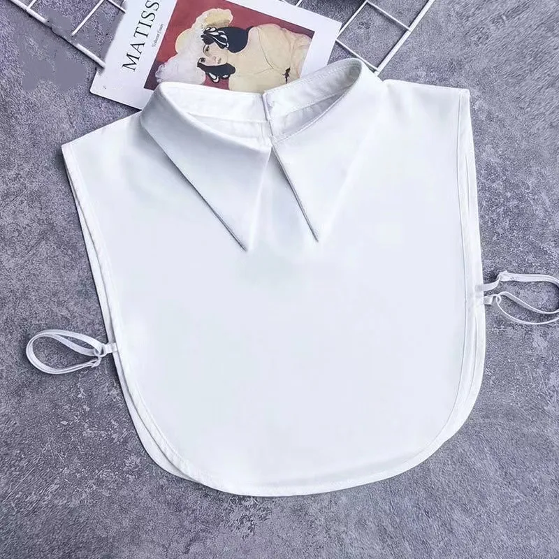 Big V-shaped Fake Collar For Shirt Collars Solid Shirt Lapel Blouse Top Men Women Black White Girls Top Clothes DropShipping