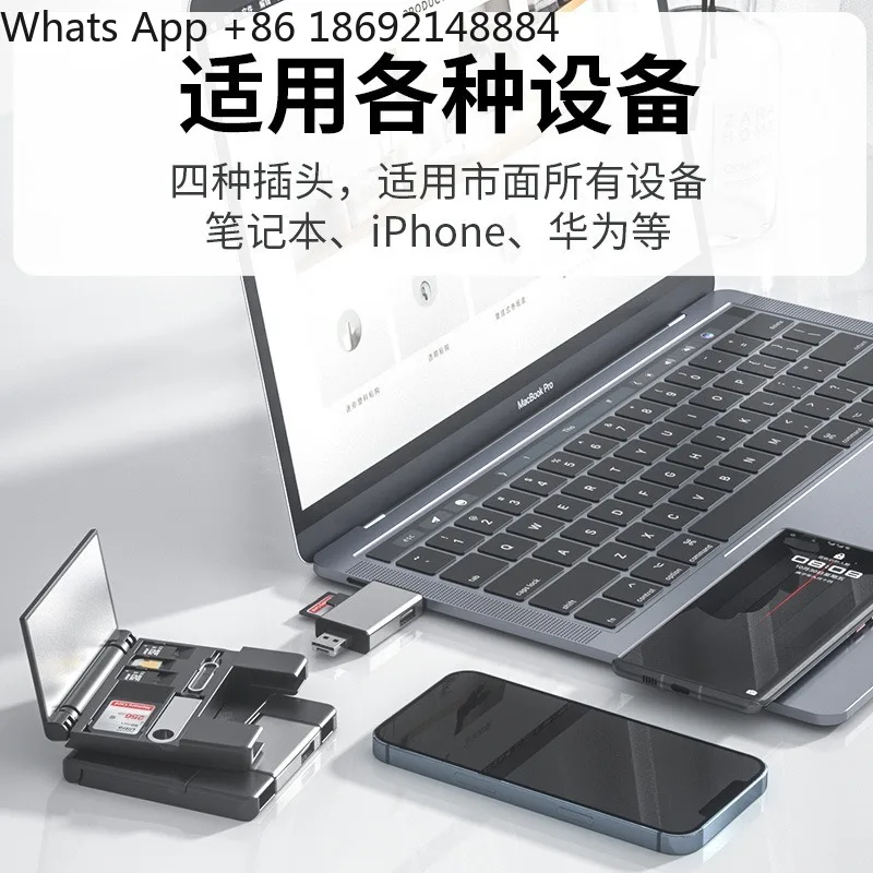 Multifunctional OTG card reader is suitable for Apple mobile phone OTG converter external U disk SD TF camera universal