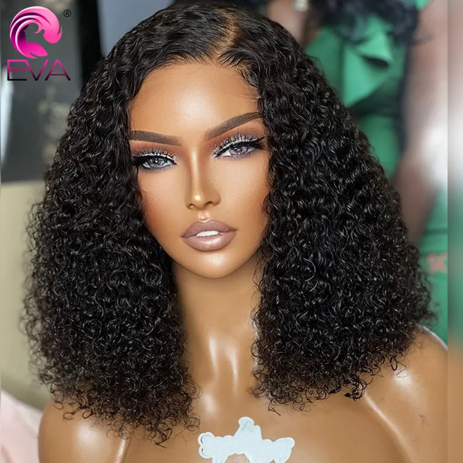 

Eva Hair Bob Wig 13x6 Transparent Lace Front Human Hair Wigs Pre Plucked Bleached Knots 180% 13x6 Lace Frontal Wigs For Women