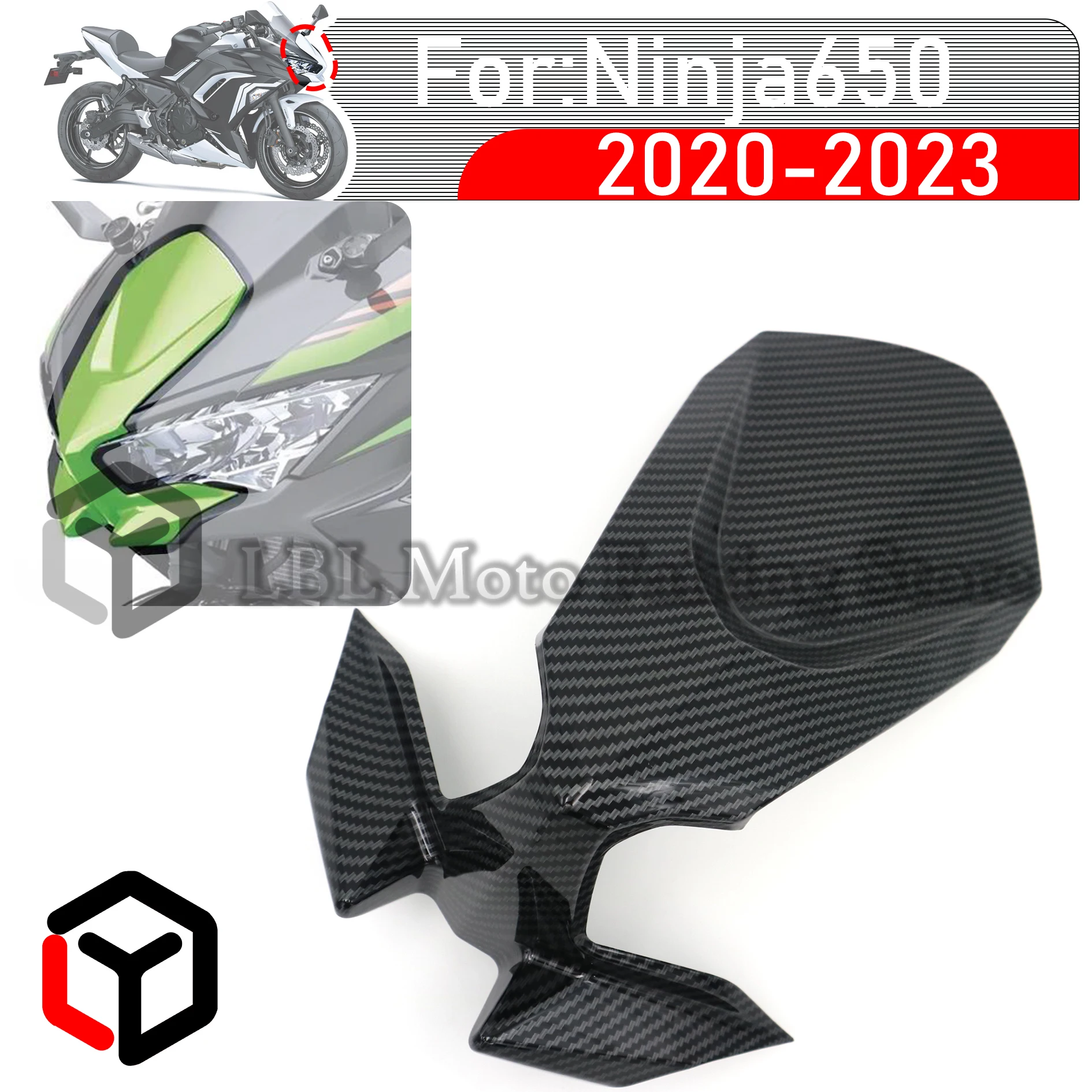 

Front Upper Fairing Headlight Cowl Nose Head Inner Cover Kit Fit For Kawasaki NINJA 650 ZX650 EX650 2020 2021 2022 2023 EX 650