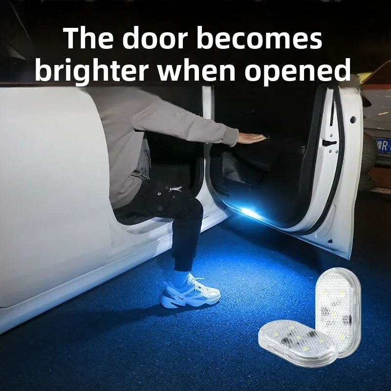 Door Lighting LED Sensor Light Car Door Opening Light USB Charging Welcome Light Ground Anti-Collision Warning Ambient Light