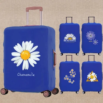 Bagaj kapağı esneklik toz geçirmez seyahat aksesuar kapakları uygula 18-32 inç bavul papatya baskı arabası koruyucu Case2023