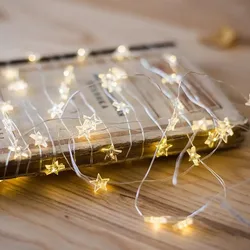 6M 60LED Star Silver Wire String Lights 3 AA battery operated fairy string lights for festival holiday party wedding decoration