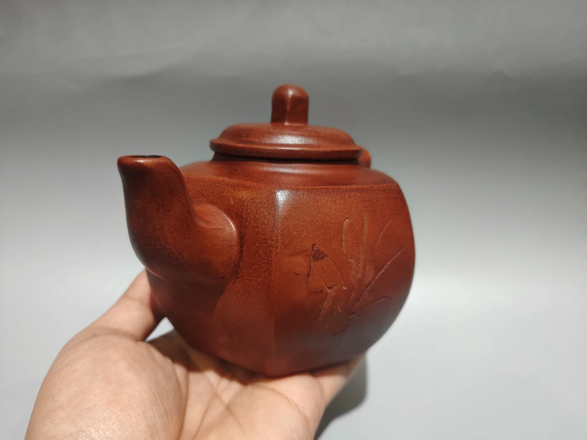 Purple Clay Pot Plum blossom, orchid, bamboo, and chrysanthemum Six sided pot Kettle Teapot Pot Tea
