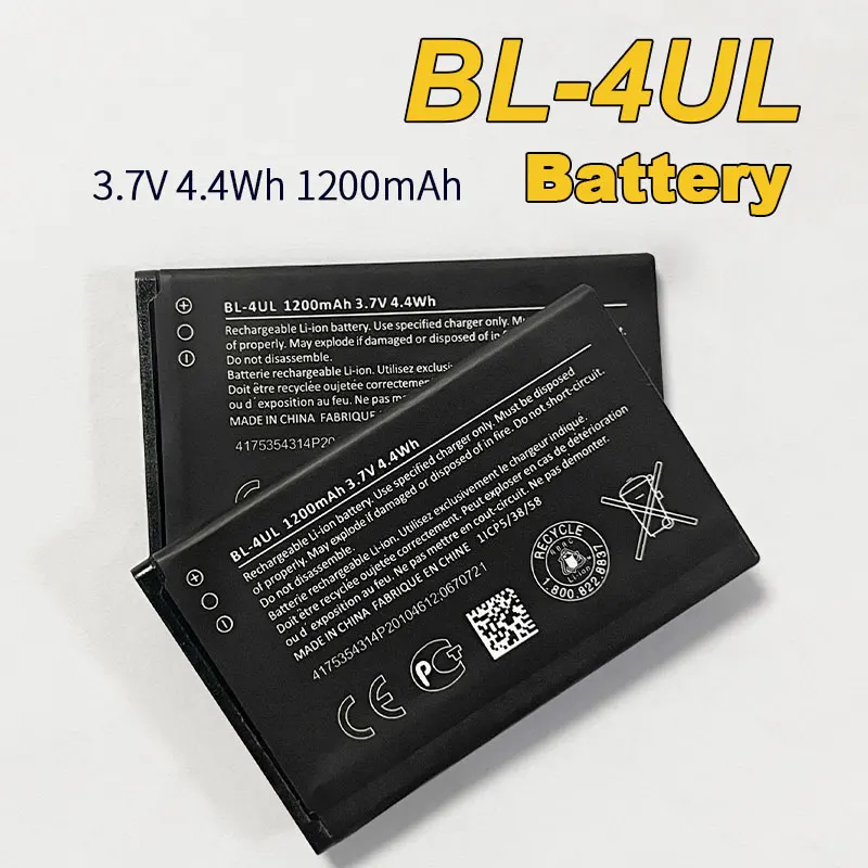 BL-4UL 3.7V Battery for Nokia Lumia 225DS Asha NEW 3310 220 215 5310 RM 1172 1126 1012 230DS BL 4UL Phone Rechargeable Batteries