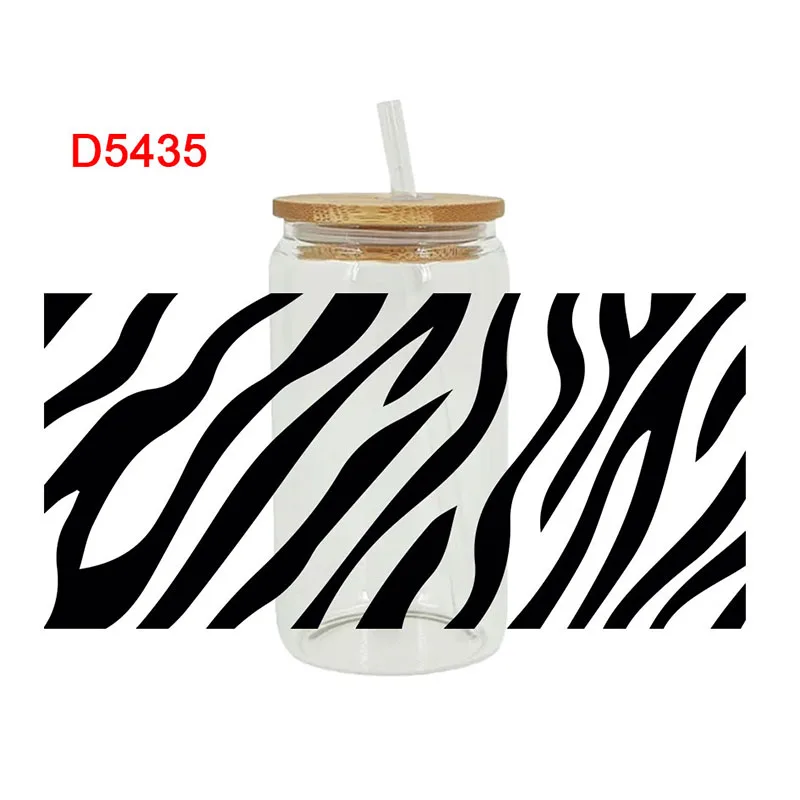 UV DTF Transfers Stickers, 16oz, Cup Wraps, Leopard Printed, DIY Glass, Ceramic, Metal, Leather, Etc D5432