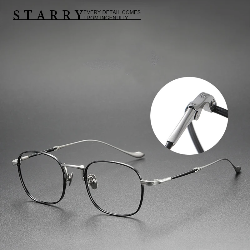 Titanium Men Eyeglasses Square Top Quality Handmade Glasses Frame Retro Optical Myopia Reading Personalized Women Eyewear M3082