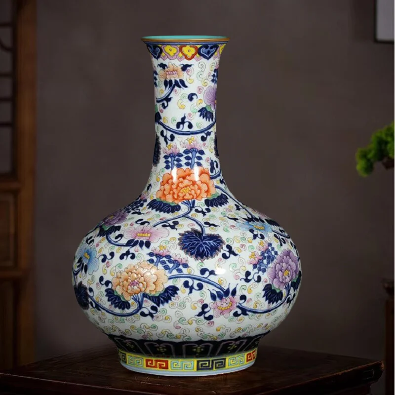 SGF Jingdezhen hand-painted blue and white porcelain living room high-end Bogu frame porcelain