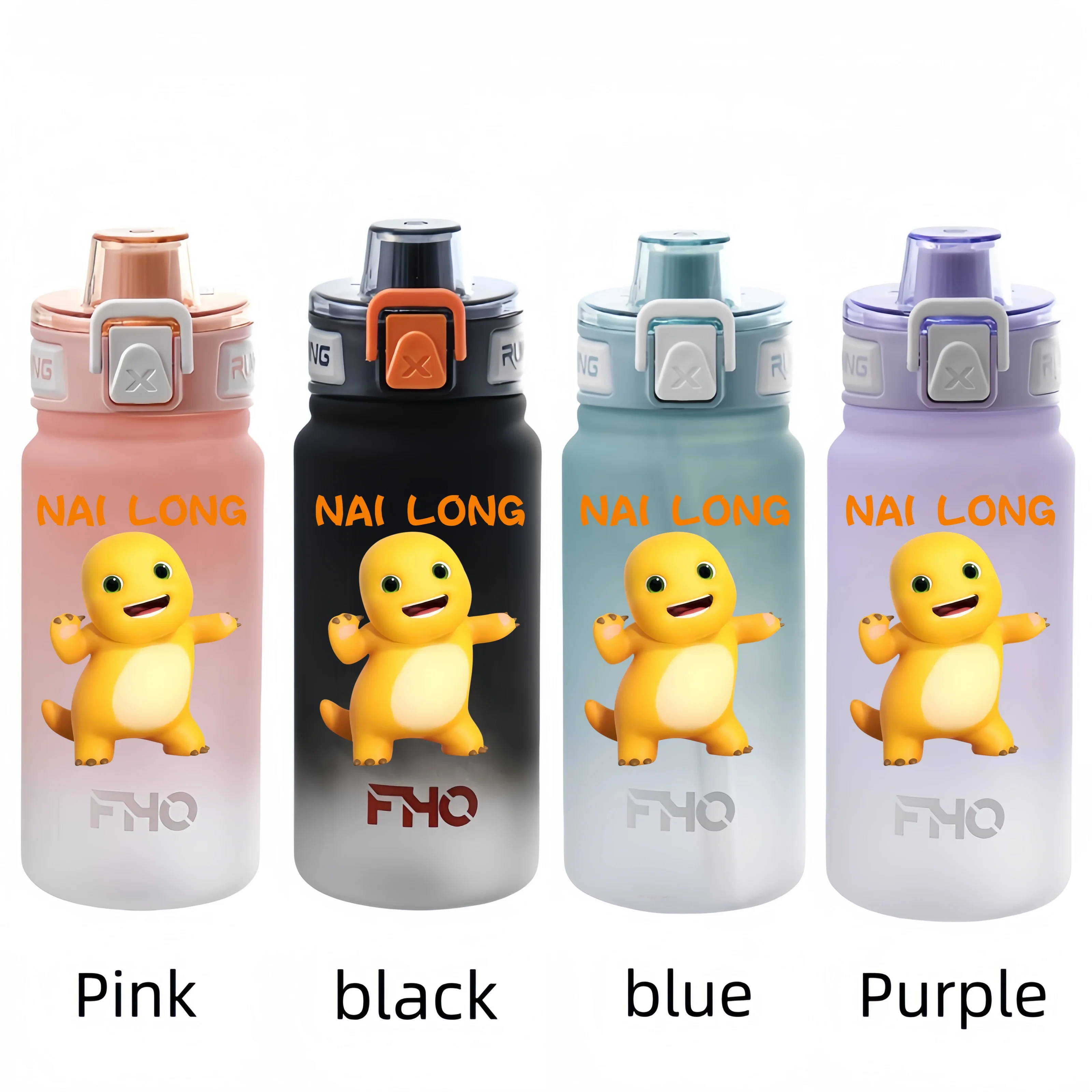 Milk Dragon 750ml Plastic Anti-drip Water Bottle for Fitness and Sports Drinking  Large Capacity   Children Students New Style