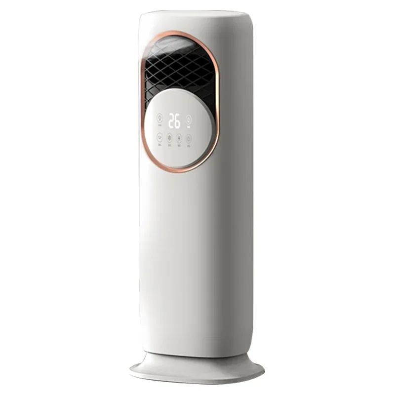 Remote control spray humidification air conditioner fan cooling and heating tower fan dual-purpose vertical mobile household