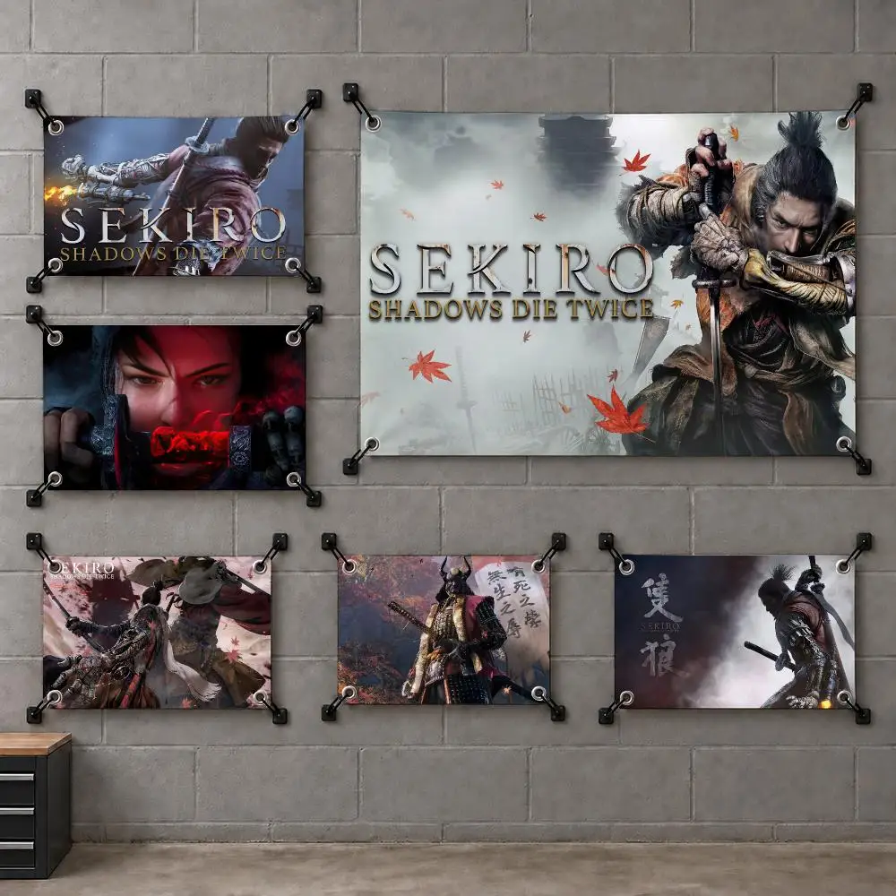 S-Sekiro Shadows Die Twice Flags Bedroom House Living Room Dorm Outdoor Party Wall Hanging Background Banner Decor