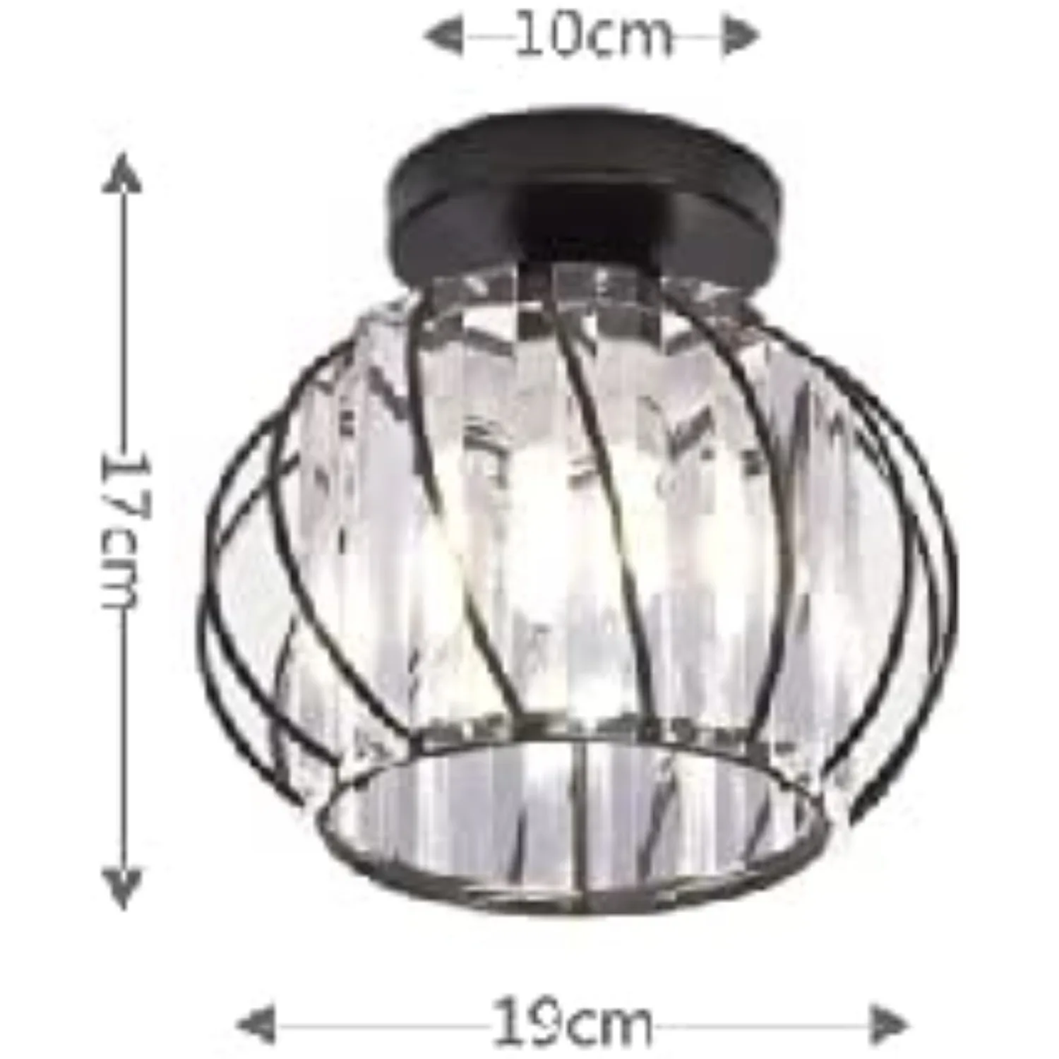 1 ضوء كريستال صغير الثريا شبه فلوش جبل تركيب المصابيح قفص معدني صناعي تجهيزات الإضاءة قلادة صغيرة