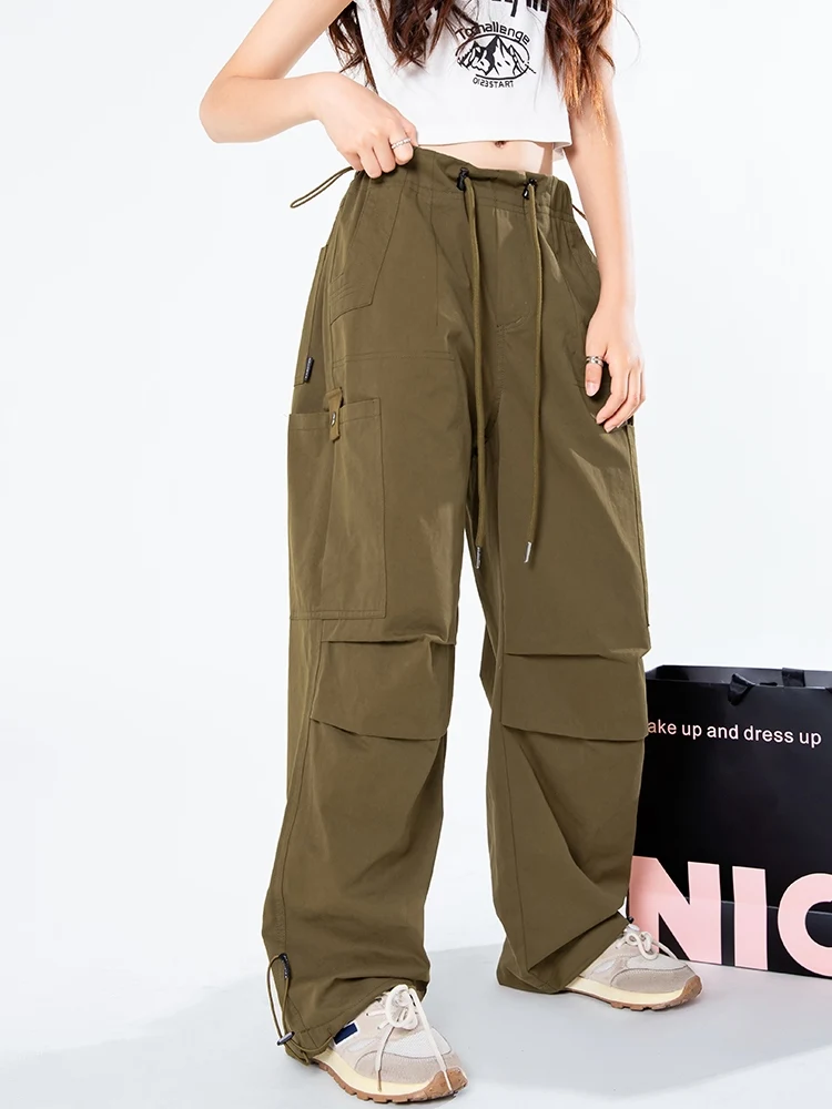 

2025 Girls Jazz Dance Clothes Children Coffee Cargo Pants Street Dance Hip Hop Kids Catwalk Show Performance Costume DQL10687