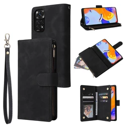 Wallet Zipper Leather Case For Xiaomi Redmi 10 10A 10C 9 9A 9C 9T 8 8A 7A Note 12S 12 Pro 11S 11 Pro 10S 10 Pro 9 Pro 8 Pro 7