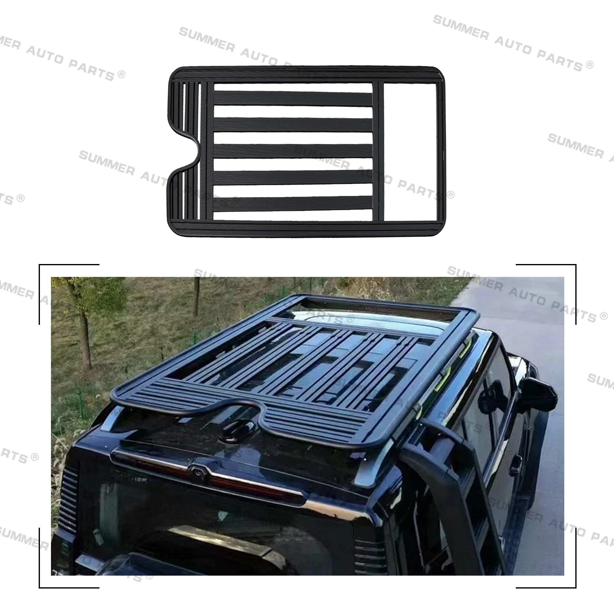 

Универсальный автомобильный багажник для аксессуаров на крышу 4X4, алюминиевый багажник на крышу для Jetour T-2, аксессуары 2024