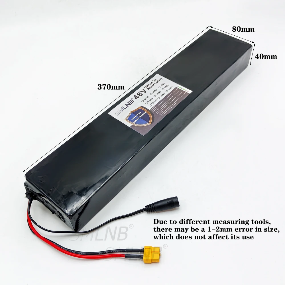48V 15Ah Suitable for 500W-1000w Electric Bicycles,Scooters 18650 Rechargeable Lithium-ion 13S3P Battery Pack