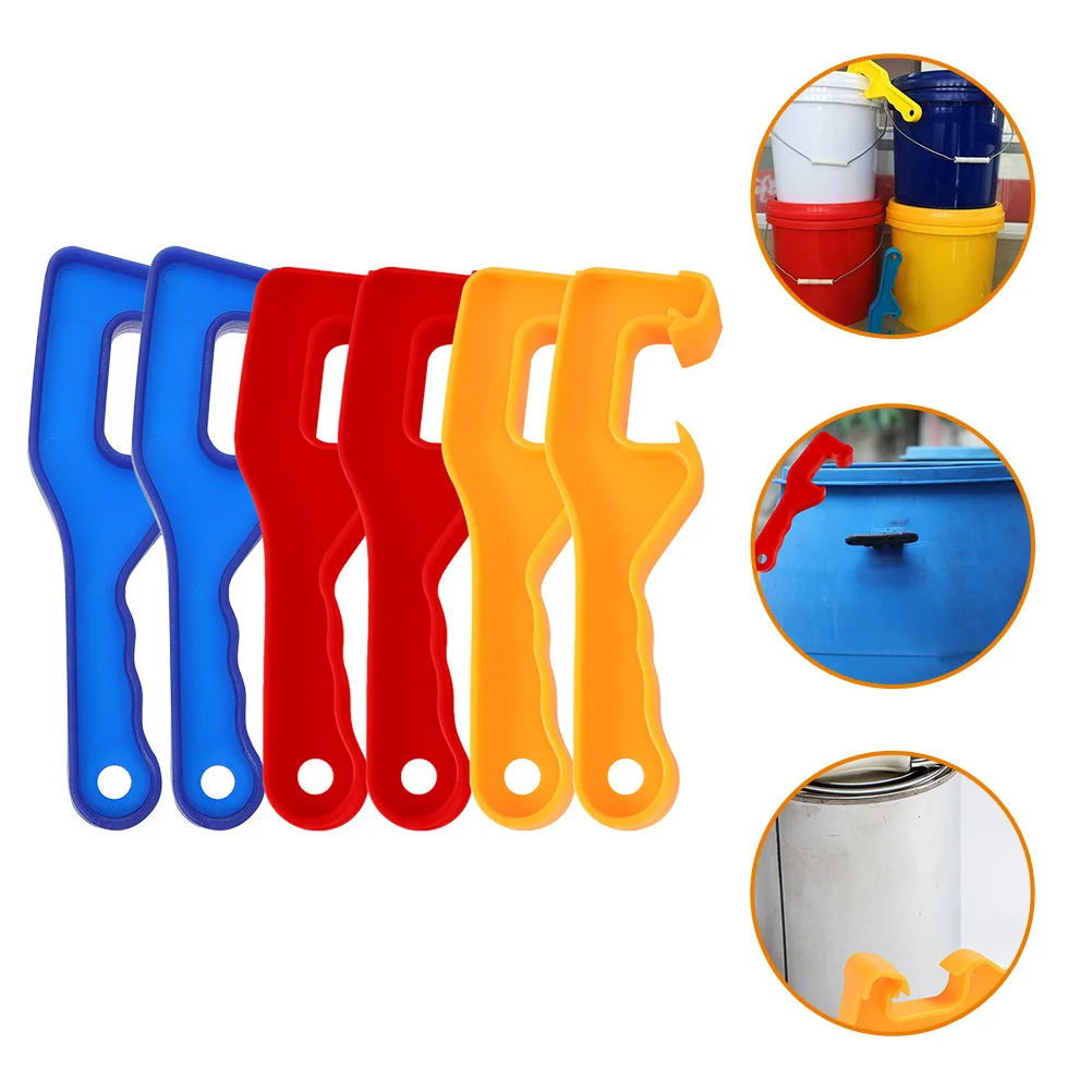 

6 Pcs Paint Bucket Opener Jar Top Cable Container Lid Soda Can Cover Gallon Barrel Pail