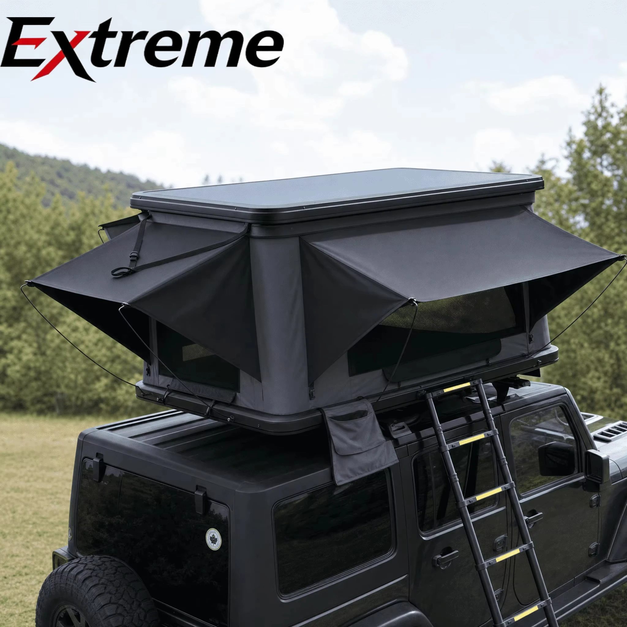 Customized Aluminum Camper Van Roof Top Tent Top Camping Car ABS Hard Shell Roof Top Tents Lightweight Car Tent Roof for Sales