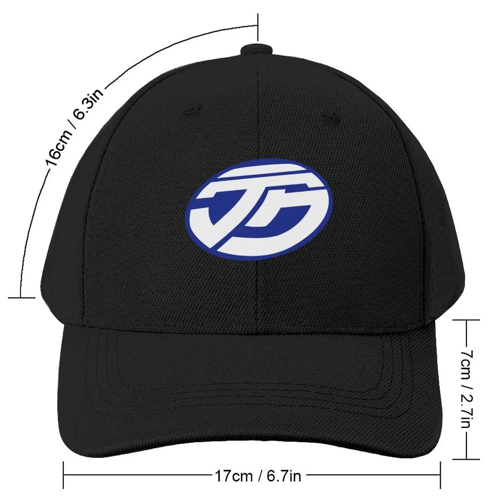 Teku Logo Plain White on Blue Baseball Cap Hood Cosplay Luxury Cap Women's Beach Men's