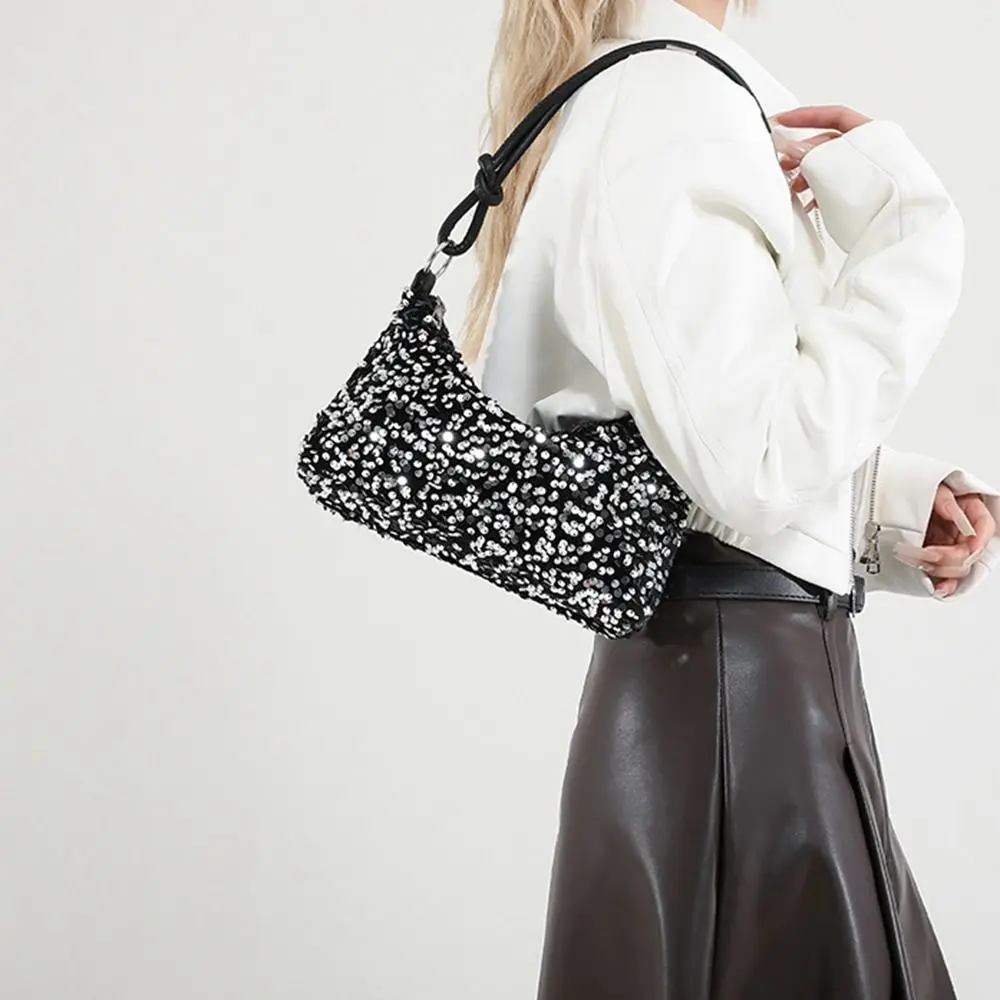 Solid Color Blingbling Sequins Bag Glitter INS Sequins Shoulder Bags Phone Purse Korean Style Evening Clutch Bag Dinner Party
