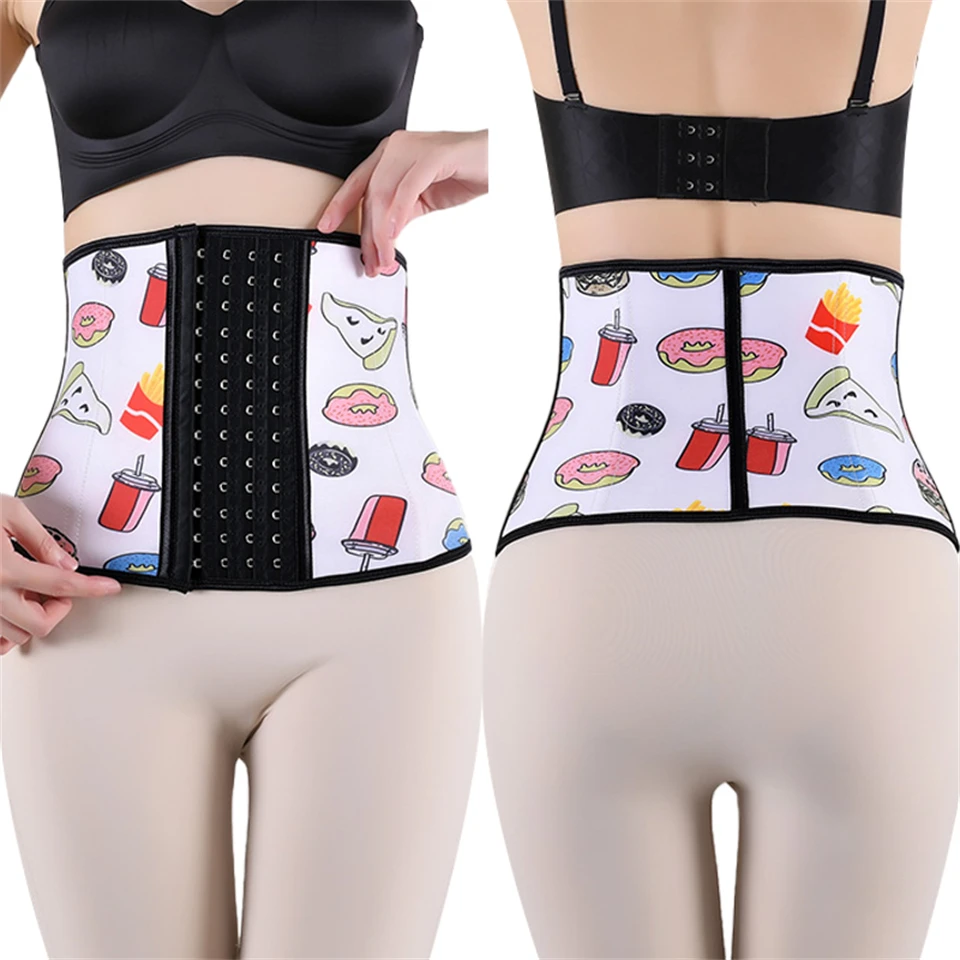 Becirzet Bauch-Kompressionsgürtel für Frauen mit Cartoon-Muster-Dekoration, Schnalle und Bauchgurt, Taillenformer-Gürtel – Detail 7