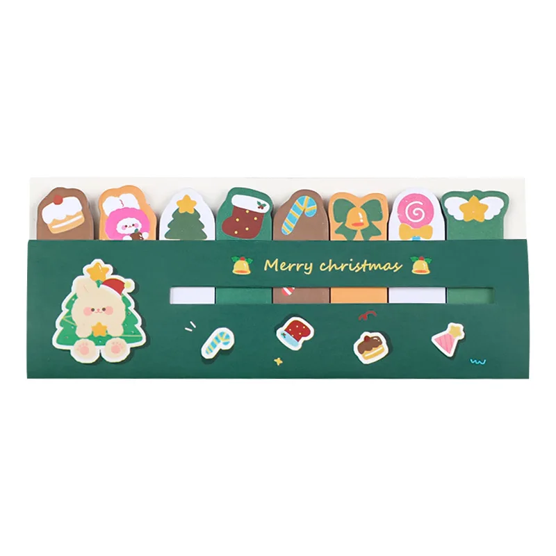 120 Sheets Merry Christmas Planner Sticky Notes Memo Pad Diary Stationary Flakes Scrapbook Decorative Cute Bear N Times Sticky