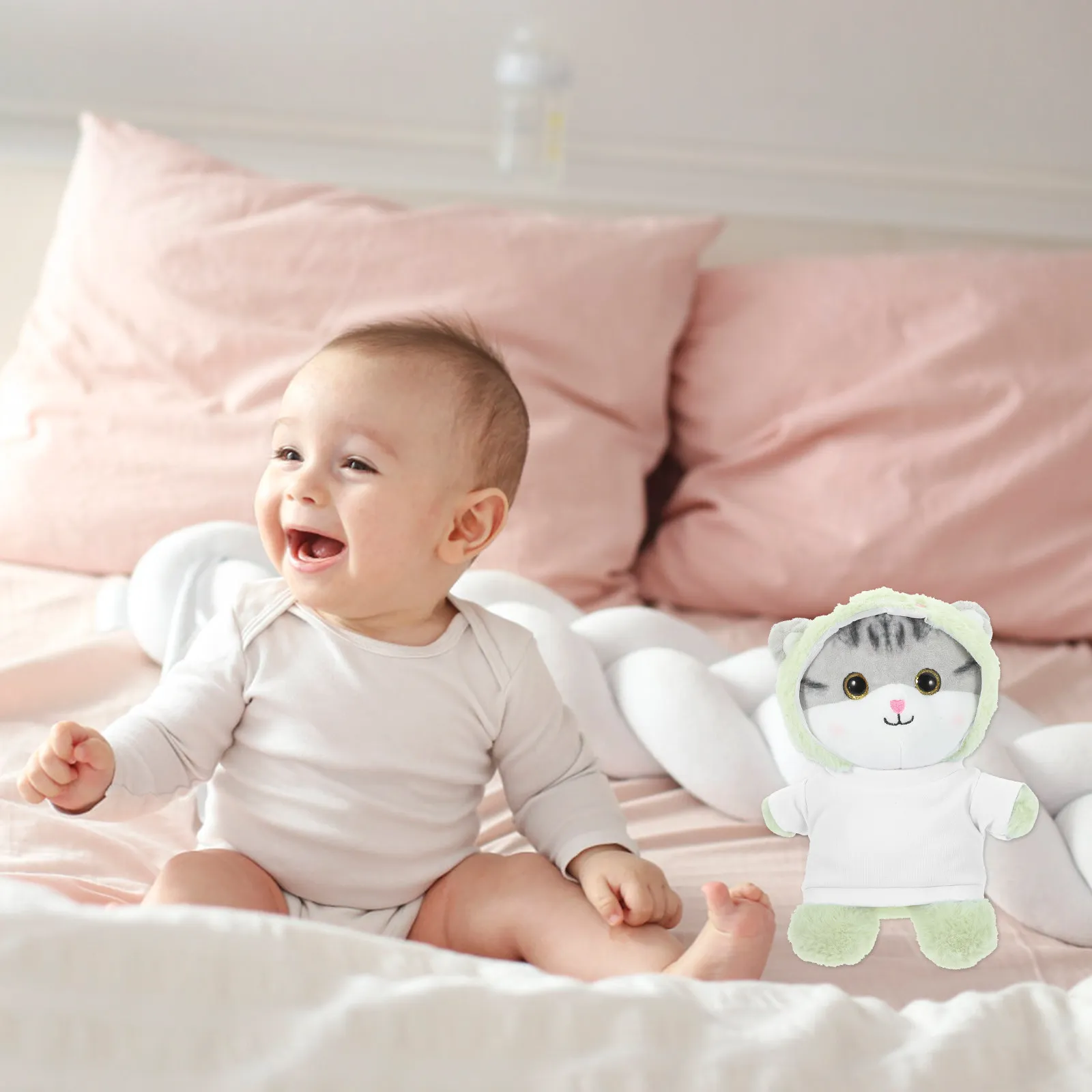 

6Pcs Lovely Stuffed Bear Clothing Set Realistic Detail Design Easy Wear Comfortable Fabric Outfit for Decoration