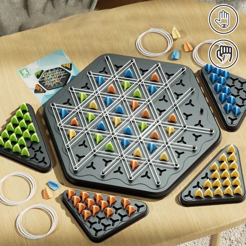 Geometry Chain Chess Multiplayer Interactive Game Chain Triangle Chess Kid Desktop Puzzle Game Exercise Logic Puzzle Toy