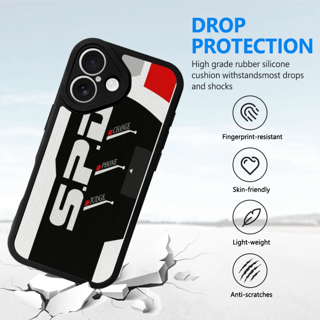 Capa de telefone para iPhone 16 Pro Max Plus Capa de silicone SPD Morpher Capa de telefone