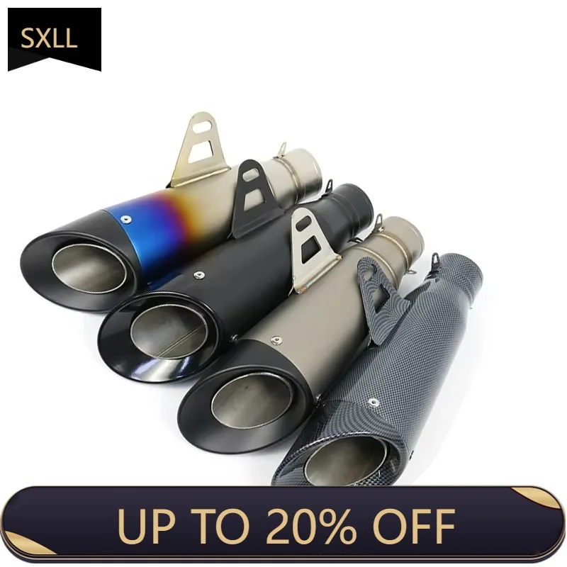 

SXLL GSR 600 R6 125 ER6N GY6 Z900 51mm/60mm Motorcycle Exhaust Muffler Stainless Steel Motorsport Pit SUV