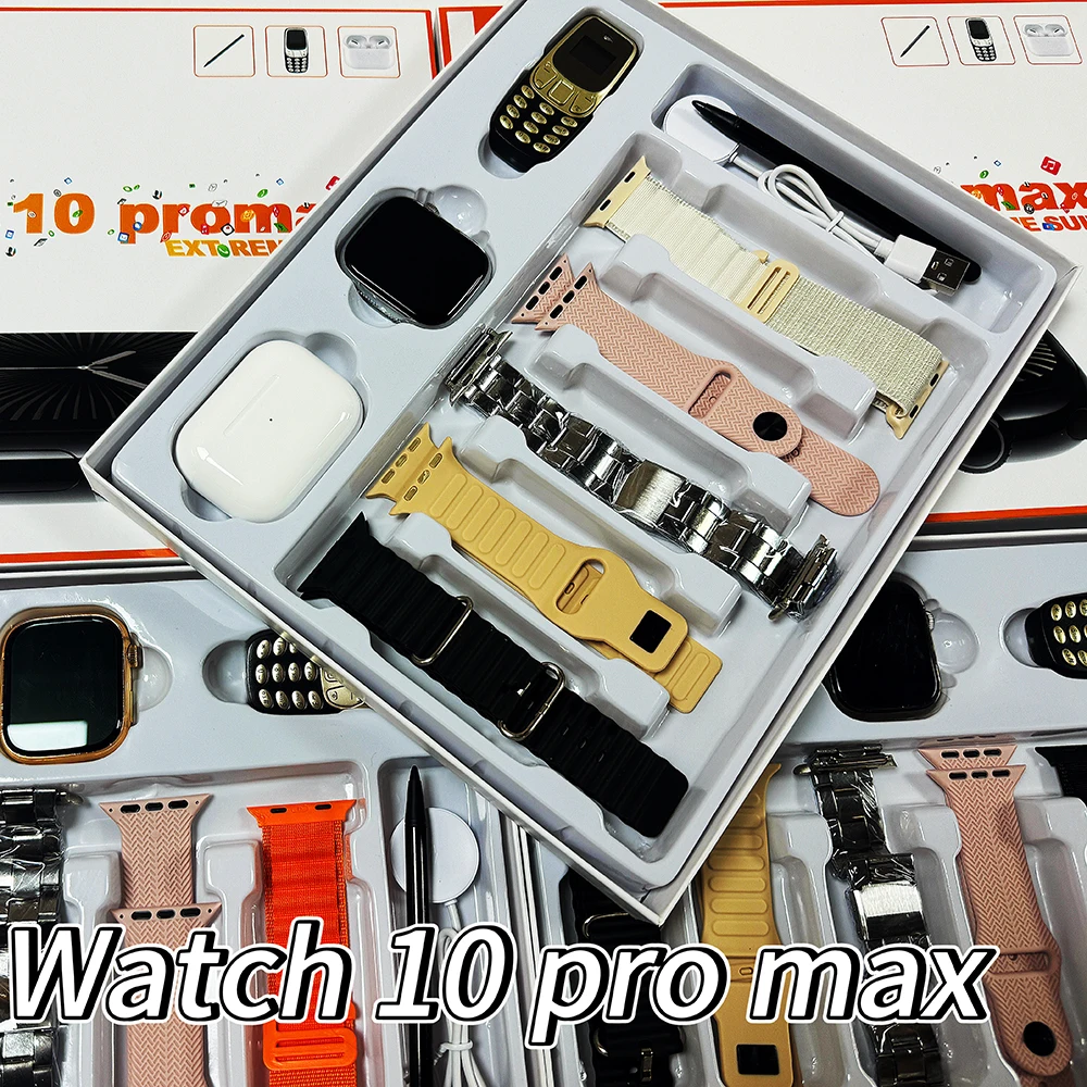 2025 Smart Watch 10 pro 7-in-1 Watch 10 pro max 5-in-1 Give away headphones Bluetoothcall 2.01-inch Screen Waterproof Smartwatch