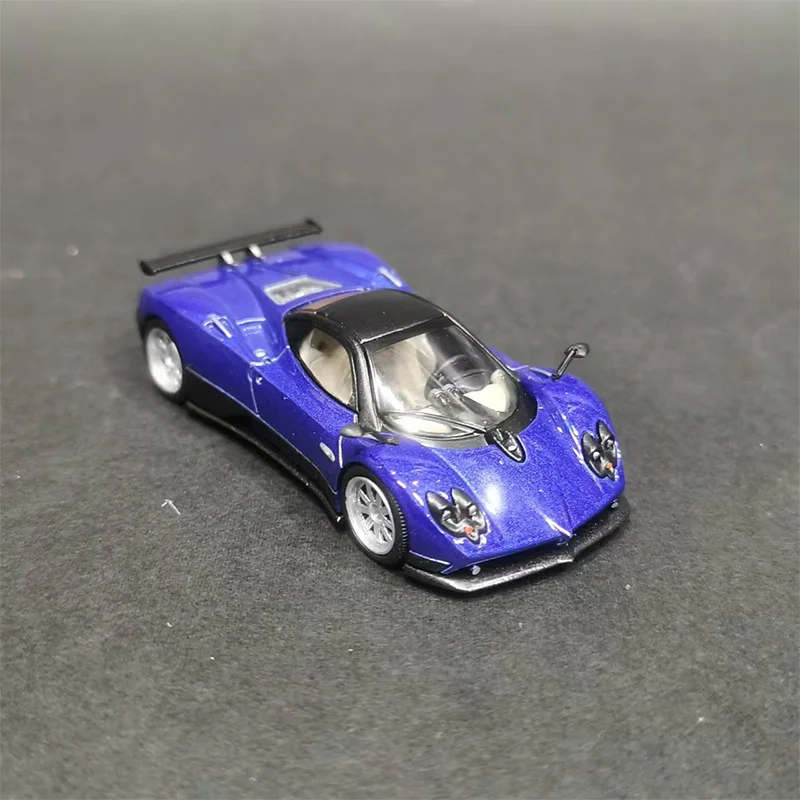 In Stock 1/64 Scale Pagani Zonda Sports Car HP Blue Car Alloy Diecast Vehicle Simulation Classic Model Toys Collection Gifts