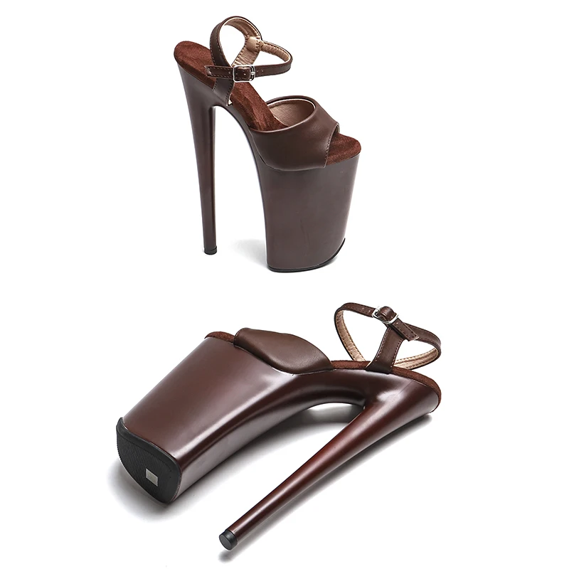 Leecabe 23CM/9inches Matte PU upper trend fashion Platform High Heels Sandals stripper heel Pole Dance shoes