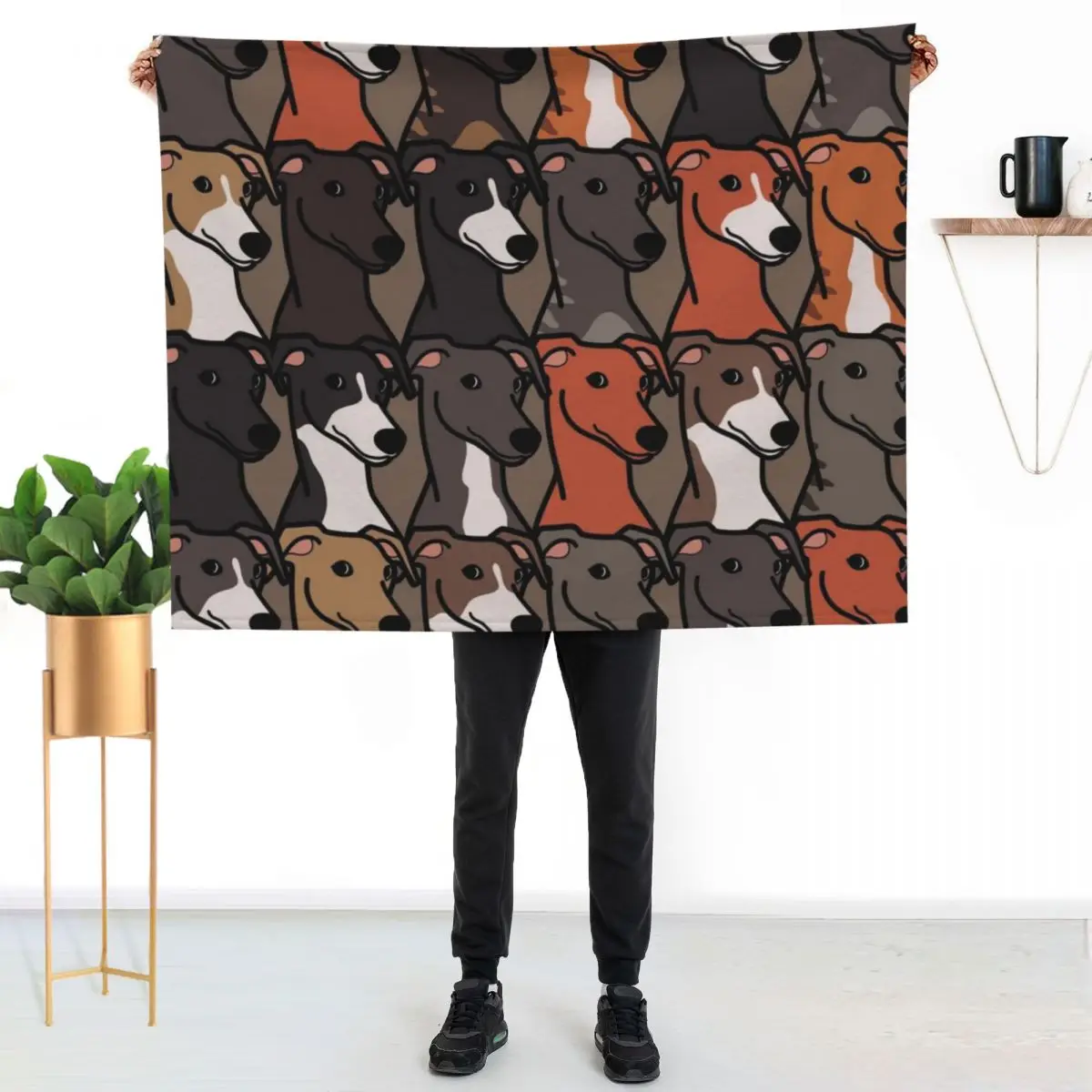 Greyhound colors pattern Throw Blanket Personalized Gift christmas gifts Kid'S sofa bed blankets ands Luxury Brand Blankets