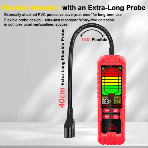 Halogendetektor R12 R500 R503 R22 R502 R134A R404A R125 R600A R407C R23 R32 R152A Freonläckagedetektor HVAC Luftkonditionering 8 best sales 4 gastestare - №8
