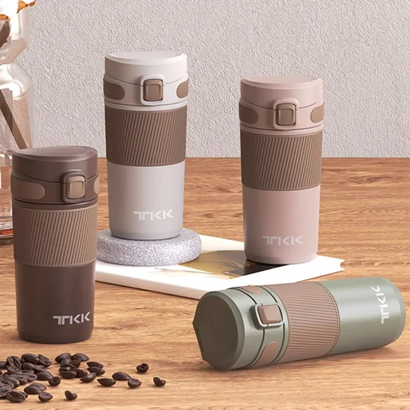 TKK 450ml SUS-316 Stainless Steel Preserve Flavor Coffee Cup Leak-Proof Non-Slip Car Vacuum Flask Travel Thermal Water Bottle