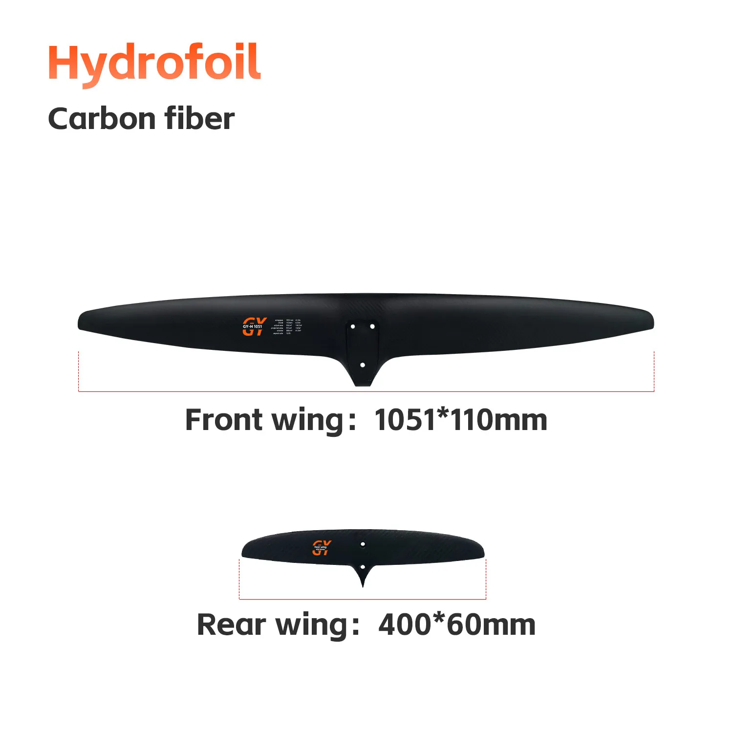 NEW Design GY1051 Water Sport Factory Aluminum Carbon Wings Foil Board Unisex Ocean Waters Efoil Surfing Wing Foil Hydrofoil