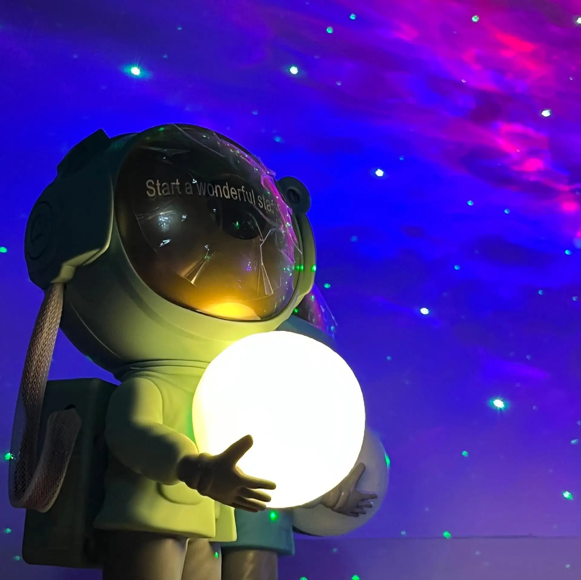 New Starry Sky Moon Star Galaxy Projector Night Light Astronaut Nebula Galaxy Lighting Night Lamp for Children Gifts