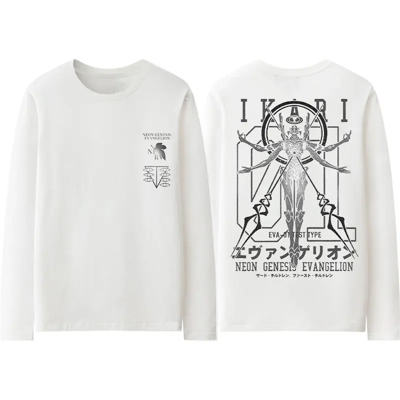 New Century Evangelion Joint Fashion Brand T-shirt Long Sleeve Male Eva Early Mobile Comic Youth Clothing Autumn