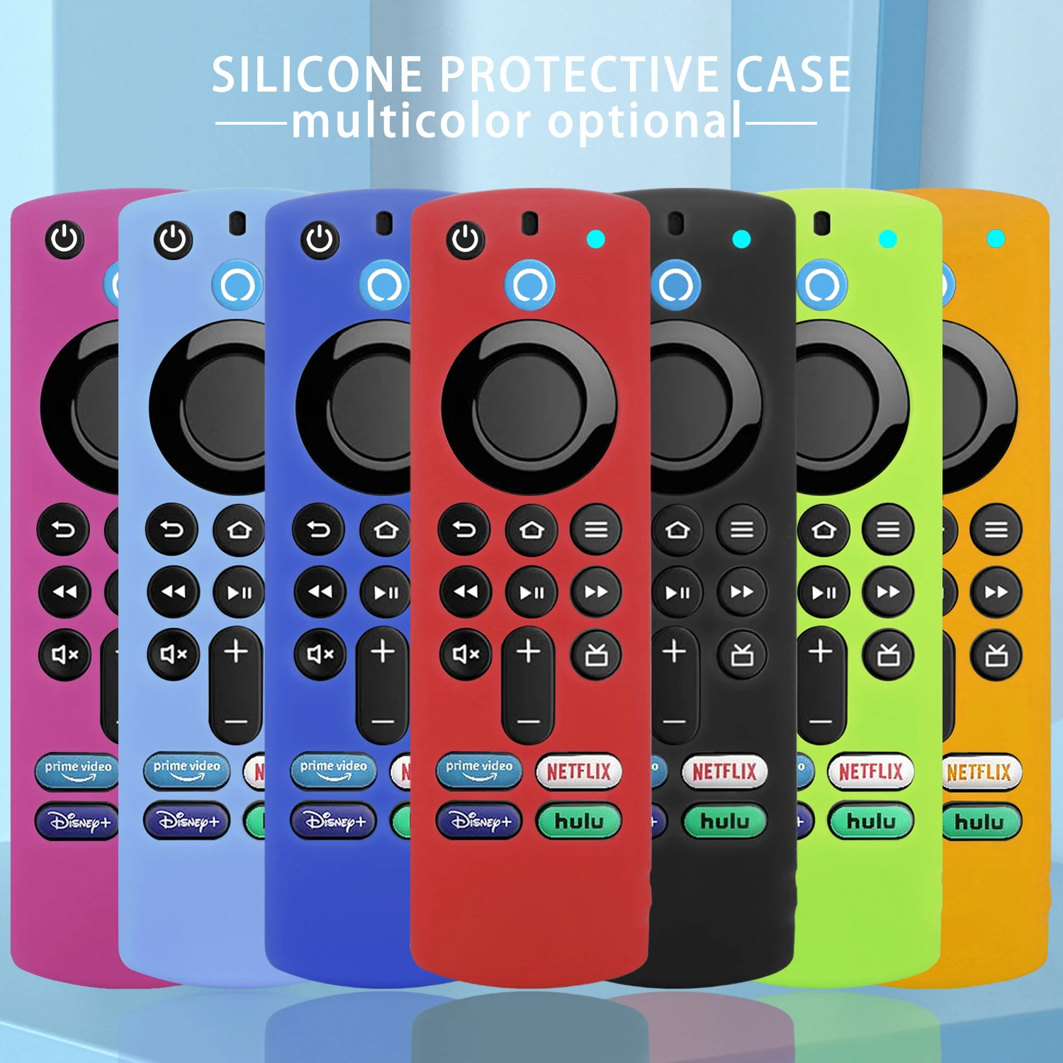 Protective Case Fit for Amazon Fire TV Stick 4K Voice 3rd Generation Remote Control Non-Slip Silicone Washable Shockproof Cover