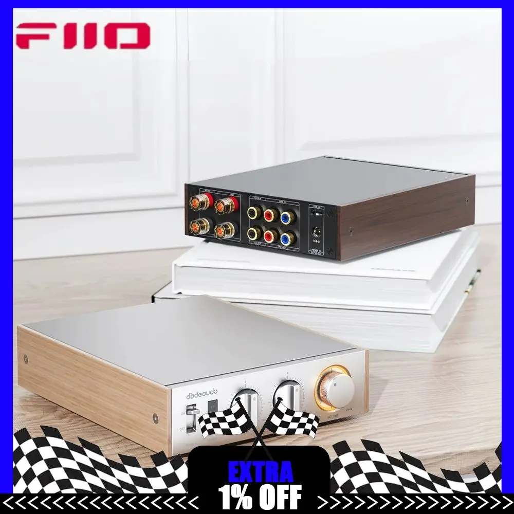 FiiO LEVEL1 Amplifier High-definition Audio Power Bluetooth6.0 SBC/LDAC Household HiFi Amplifier 600W SW/PRE Output With Knob