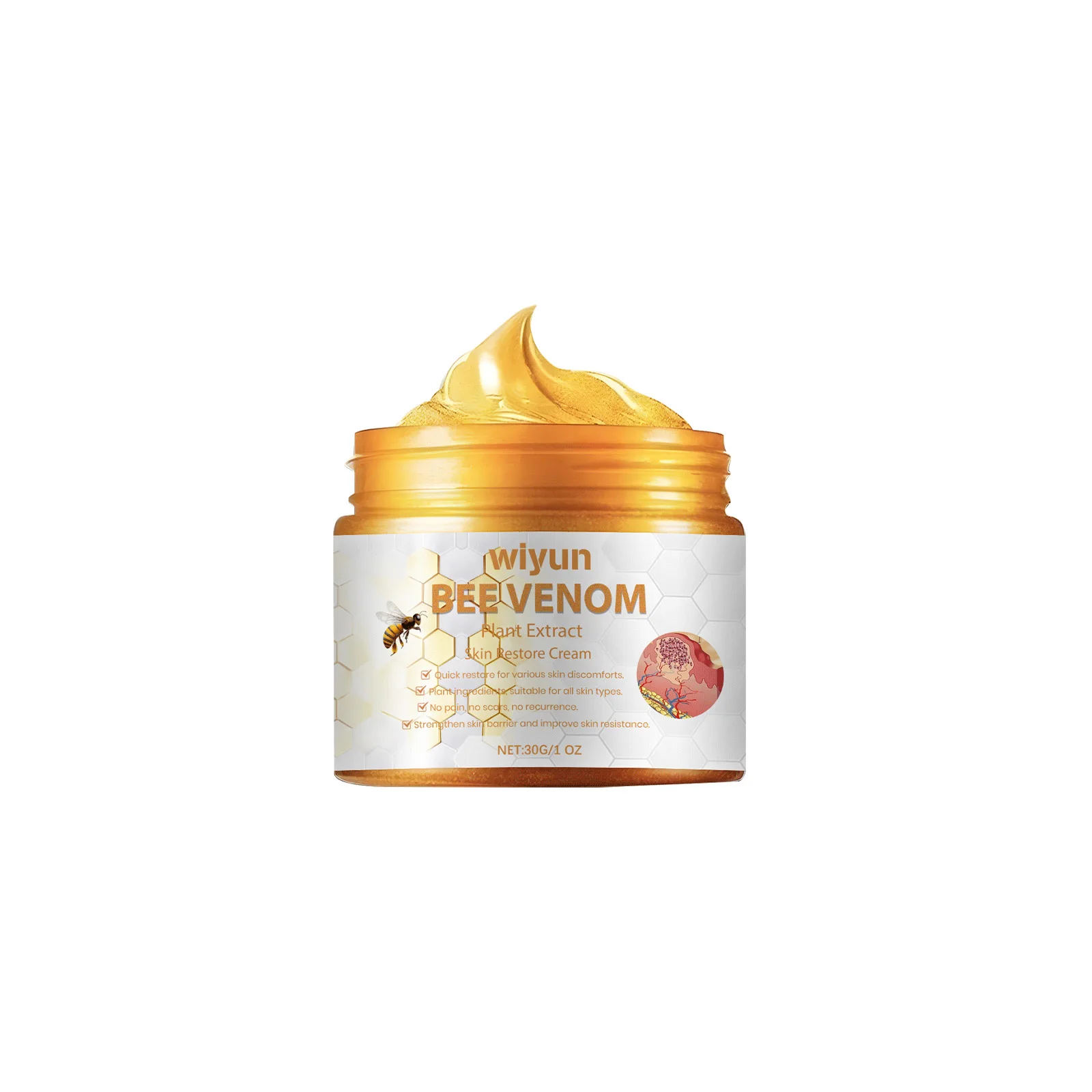 

Wiyun Bee Venom Repair Cream Moisturizing Nourishing And Improving Elastic Skin Repair Smooth Glossy And Lubricating