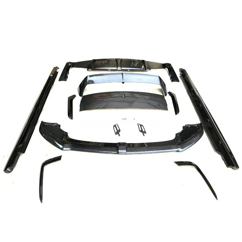 Car Refit Parts Carbon Fiber Front Rear Bumper Lip Diffuser Spoiler Side Skirts for Bentayga W12 Body Kit