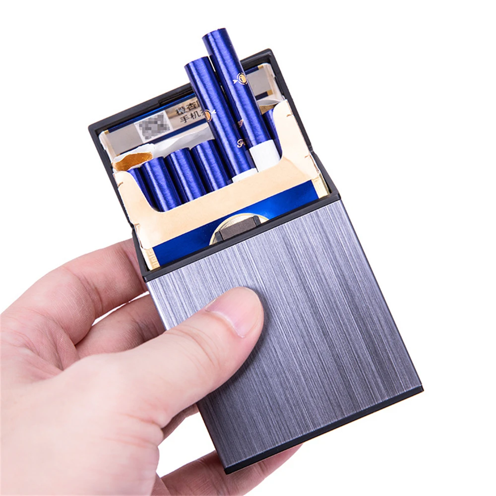 Kotak rokok magnetik portabel, kotak penyimpanan rokok antikeriput tahan air 1 buah