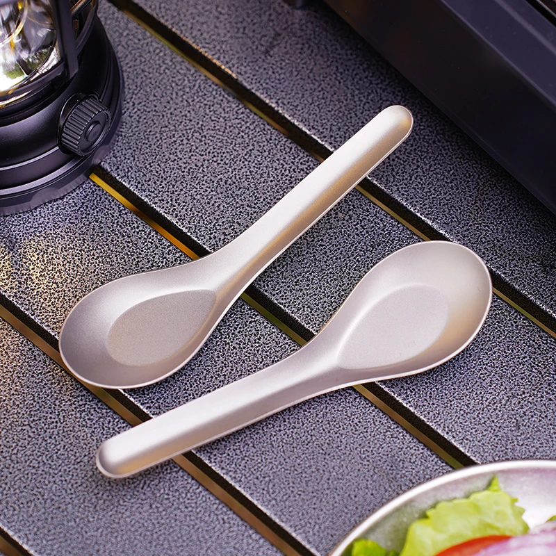 Ложки из чистого титана, ложки для супа Chopstis, универсальный набор посуды для здорового дома и улицы, кухонные аксессуары для столовой